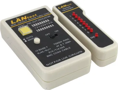 Immagine prodotto di InLine® 79998 Tester per BNC, RJ11, RJ45 con custodia