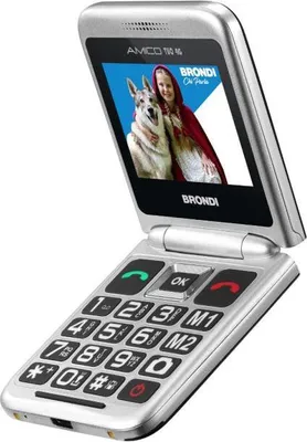 Immagine prodotto di Brondi AMICO TUO Telefono per Anziani 4G a Conchiglia Tasti Grandi Nero