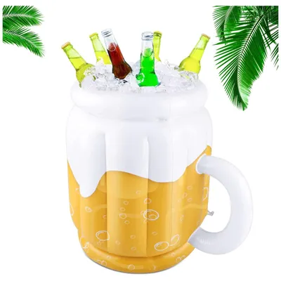 Image de Seau gonflable pour bière, idéal pour les fêtes d'été, dimensions : 44 x 32 cm