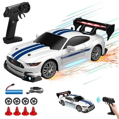 Zdjęcie produktu dla Samochód RC zdalnie sterowany - 1:24 - 4WD 30 km/h - 2,4 GHz z oświetleniem LED - Biały
