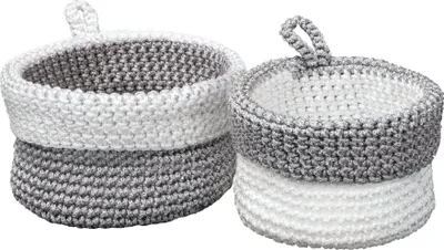 Produktbild von Kleine Wolke Aufbewahrungskorb BELANA Silbergrau Set 2-teilig