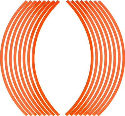 Obrázek produktu pro Závodní páska na okraji oranžová, nálepka na bok ráfku