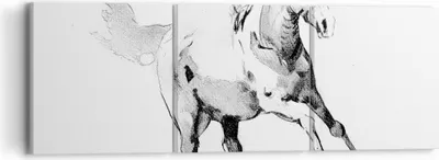 Produktbild von Bild auf Leinwand - Leinwandbild - 3 Teile - Pferd Galopp Tier - 90x30cm - Wand Bild - Wanddeko - Wandbilder - Leinwanddruck - Bilder - Wanddekoration - Leinwand bilder - Wandbild - CA90x30-5117