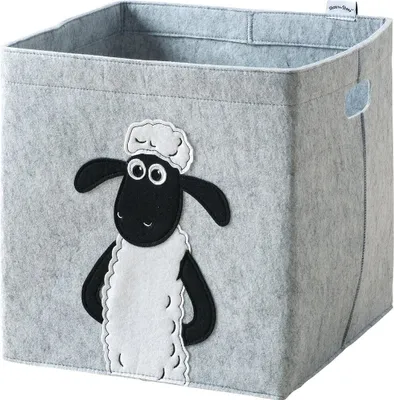 Produktbild von Lifeney meets "Shaun das Schaf" Aufbewahrungsbox für Kinder  Filz-Box mit dem kultigen Schaf zum Verstauen von Spielzeug  30 x 30 x 30 cm passend für klassische Würfelregale