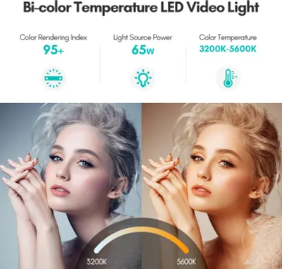 Obrázok produktu pre Flexibilné 4-ramenné LED video osvetlenie, fotografické osvetlenie, 3200 K–5600 K, stmievateľné, s držiakom na telefón + 2 m/78,7 palcová kovová taška na prenášanie stojana pre živé vysielanie, vlogovanie, svadobné portréty