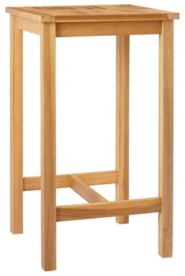 Image de Table de bar Naturel 60 x 60 x 105 cm Teck Massif