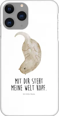 Produktbild von Mr. & Mrs. Panda Iphone 11 Pro Handyhülle Otter Kopfüber - Weiß - Geschenk, Handy Case, Seeotter, Liebe, Premium Kunststoff, Niedlich, Verknallt, Verliebt