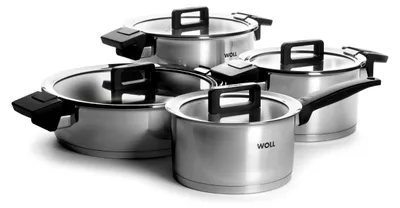 Kochtopfset 8-tlg., Edelstahl, Induktion, ofenfest bis 200 °C