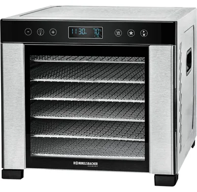 Image de ROMMELSBACHER Déshydrateur DA 950 (acier inoxydable/noir, 600 watts, surface de déshydratation 30,5cm x 33cm par niveau)