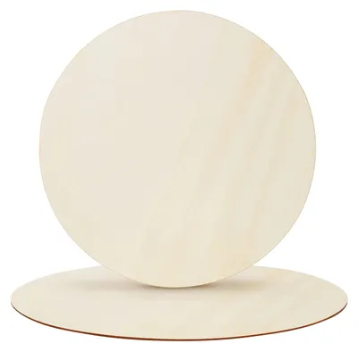 Produktbild von Belle Vous Naturbelassene Runde Holzscheiben (2 Stk) - 60 cm - Ausgeschnittene Holzscheiben zum Basteln, Malen und Brandmalerei - Holz Platten für