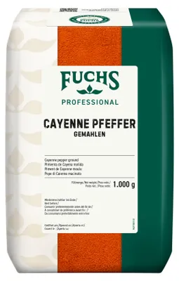 Zdjęcie produktu dla Fuchs pieprz cayenne mielony z drobno zmielonych odmian chili 1000g