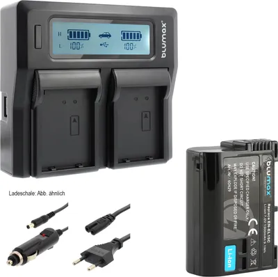 Produktbild von 1x Akku + Lader für Nikon EN-EL15C D7000,  Z5 Z6 Z7 II D7500 1300 mAh 7,0V