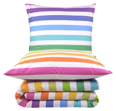 Zdjęcie produktu dla Komplet pościeli 200 x 220 cm wykonany w 100% z bawełny, zawierający dwie poszewki na poduszki