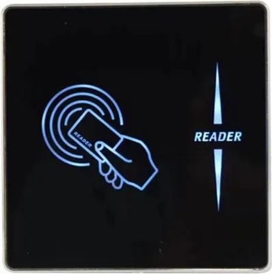 Produktbild von Zugangskontrollleser, RFID-Kartenprüfung, 125 kHz, DC9-16V, kompakt, LED und Summer, Wiegand 26/34 SecureEntry-CR60LF