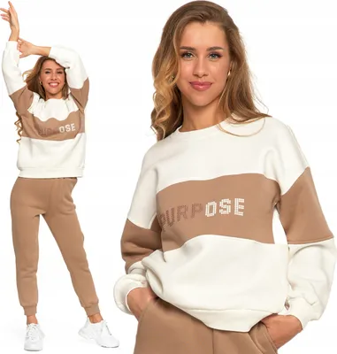 Produktbild von Lockeres, warmes Damen-Sweatshirt mit Aufschrift, modisch, oversized, über den Kopf, MORAJ XXL