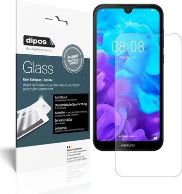 Produktbild von 1x Schutzfolie für Huawei Y5 (2019) matt - Anti-Shock 9H Folie dipos Glass Kunststoffglas