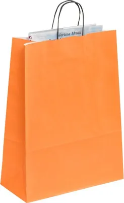 Produktbild von VP Papier-Tragetaschen Toptwist orange 32,0 x 42,0 cm, 50 St.