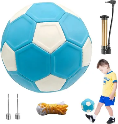 Image de Ballon de football, 22 cm, taille 5, avec pompe et filet, pour une utilisation en extérieur