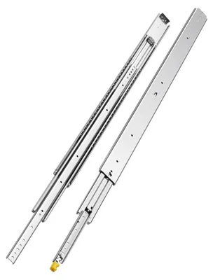 Image de VEVOR 1 paire de glissières de tiroir à extension totale 1221 mm, capacité de charge 226 kg, glissières de tiroir, roulement à billes avec blocage, glissières télescopiques à montage latéral pour étagères, armoires, tiroirs industriels