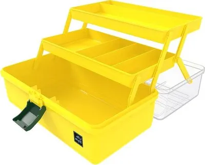 Produktbild von Famanu Aufbewahrungsbox mit Deckel - Multifunktionale 3-lagige Kunststoff-Organisationsbox - Transparent