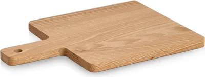 Produktbild von ZELLER 25680 Schneide-/ Servierbrett mit Griff, Eiche, ca. 33 x 23 x 1,5 cm