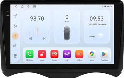 Zdjęcie produktu dla Radio samochodowe z Bluetooth i CarPlay do Citroëna C2 i C3 (2002–2006) – kompatybilne z Apple i Android – system stereo z nawigacją – 4 GB pamięci RAM, 32 GB pamięci wewnętrznej