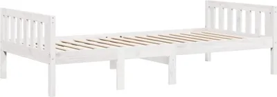 Produktbild von "2026 Aktion" Kinderbett ohne Matratze Weiß 90x200 cm - Einfache Montage -  Massivholz Kiefer - NeuMöbel6072868