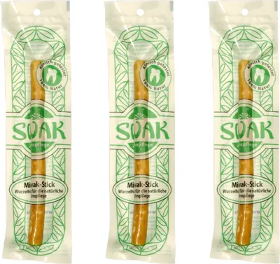 Produktbild von SWAK Miswak wood Siwak Sewak zubná starostlivosť drevené prírodné zubné kefky vákuovo balené - 3 kusy