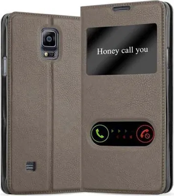 Obrázok produktu pre Cadorabo Protective Case for Samsung Galaxy NOTE 4 Case in Brown Puzdro na mobilný telefón Book Case Cover Etui