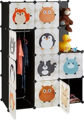 Image de Étagère pour chambre d'enfant avec motifs animaliers