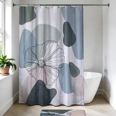 Produktbild von Polyester-duschvorhang 180x200 cm - flowers - Tendance