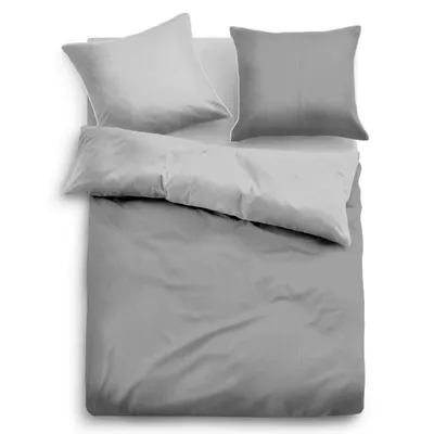 Produktbild von Tom Tailor Satin Bettwäsche UNIOPTIK - ZARTE STREIFEN Größe 135x200/80x80 cm grey