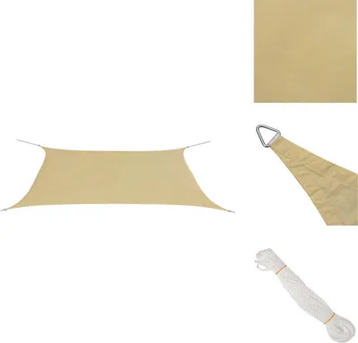 Immagine prodotto di vidaXL Tenda da sole in tessuto Oxford rettangolare 4 x 6 m Beige - Ombrelloni e tende da sole