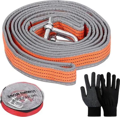 Obrázek produktu pro Vazací lano pro automobily, 5 m, nosnost 8 t, s reflexními pruhy