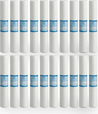 Immagine prodotto di Bellerofonte filtro sedimenti per acqua filtro meltblown 20 pollici 10 micron in polipropilene. Rimuove sabbia, particelle di ruggine e impurità in sospensione fino a 10 micron, 20 pezzi