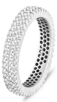 Immagine prodotto di Anello in argento scintillante con zirconi trasparenti RI117W - Anello: 58 mm