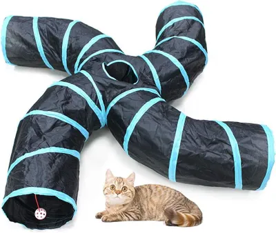 Produktbild von Katzentunnel 4-Wege, faltbar, für Katzen