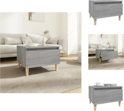Produktbild von vidaXL Beistelltisch Grau Sonoma 50x46x35 cm Holzwerkstoff -  Beistelltische