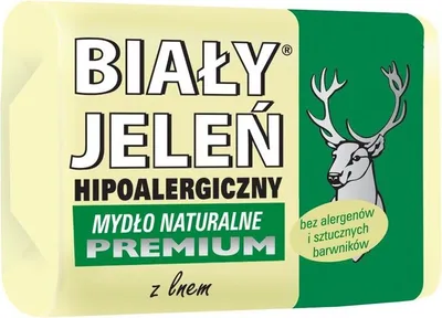 Zdjęcie produktu dla Biały Jeleń Mydło hipoalergiczne z lnem 100g
