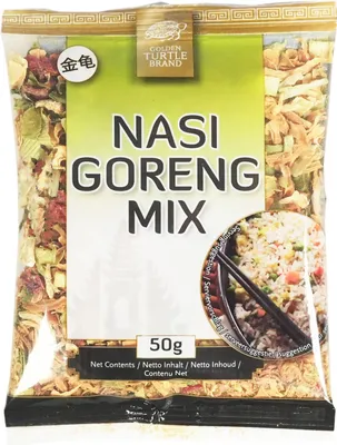 Produktbild von GOLDEN TURTLE Würzmischung mit Gemüse für Nasi Goreng 50g | Nasi Goreng Mix