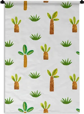 Produktbild von MuchoWow® Wandteppich Wandbehang Dschungel - Palme - Gras 60x90 cm Tapisserie Dekoration Wandtuch - Foto-Teppich - Abwaschbar