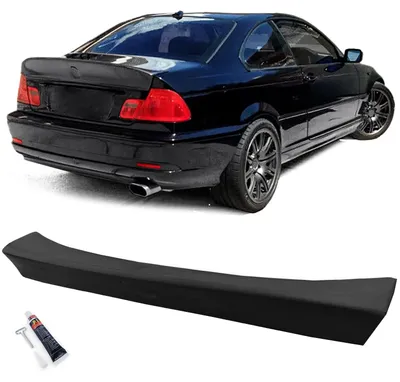 Für BMW 3er E46 Coupe 1999-2006 Heckspoiler Spoilerlippe Ducktail Schwarz Matt in der Farbe Schwarz von Carparts-Online GmbH