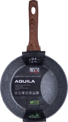 Produktbild von Resto Bratpfanne ?24 cm (schwarz, beschichtet, Induktion, spülmaschinenfest)