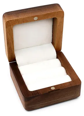 Productafbeelding van Retro-verloofringsdoos, draagbaar, elegant, houten opbergdoos voor de ceremonie, het aanzoeken