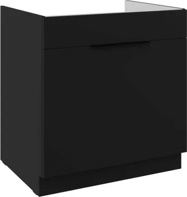 Produktbild von Spülenschrank Siena schwarz 80 ZL 1S BB mit Auszug