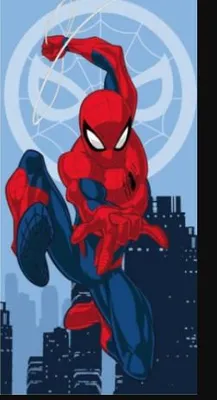 Obrázek produktu pro Osuška Marvel Spider man Jump 70 x 140 cm Blue Red