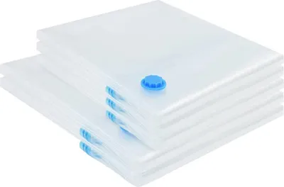 Immagine prodotto di vidaXL Sacchetti portaoggetti, 5 pezzi. Trasparente e blu, 130 x 100 cm