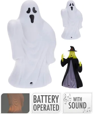 Image de Lanterne Halloween 14 Cm Avec Modèles Assortis Led Et Son.