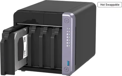 Produktbild von QNAP TS-432X, NAS, Tower, Alpine, Alpine AL-524, 4 GB, DDR4