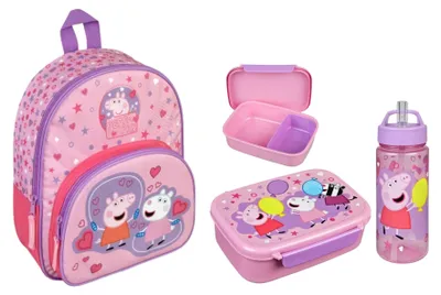 Produktbild von Peppa Pig Schulset; Rucksack und Lunchbox